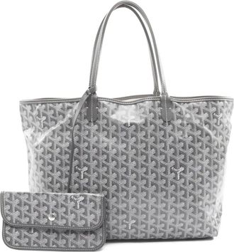 Goyard 2010s Sanlouis PM handbag - women - Polyester/Calf Leather - One Size - Grey