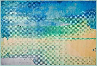 Beliani Beliani - Alfombra Tejido Multicolor 160 X 230 Cm Pintura Acuarela Abstracta Moderna Susuz