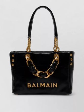 Balmain 1945 small shoulder bag leather chain