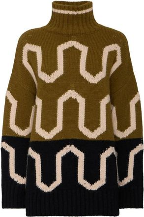 La DoubleJ Comber Turtleneck - Dames - Coltruien - Veelkleurig - M - Wol - Truien & Vesten