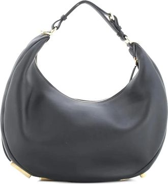 Fendi Fendigraphy Bag Leather Small hobo bag - Zwart