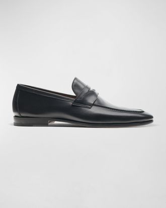 Magnanni Mens Sasso Leather Penny Loafers