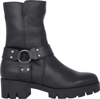 Gabor Biker Boot - Dames - Laarzen met Hak - Zwart - 35 EU - Leer - Schoenen