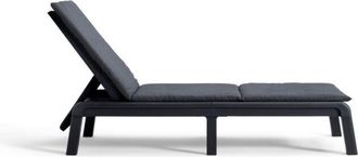 Keter Atlas Sun Lounger with Cushion - Grey