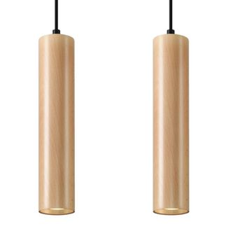 Sollux Lighting L&aacute;mpara de techo madera natural madera alt. 90 cm