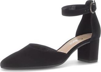 Gabor Ankle Strap Almond Toe Pump in Black at Nordstrom, Size 7.5Us