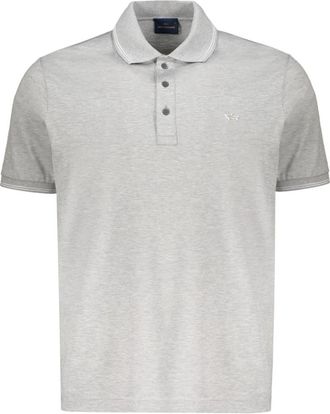 Paul & Shark Katoenen polo met korte mouwen - Heren - Polos - Grijs - XL - Katoen - Tops