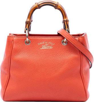 Gucci Pre-owned Gucci Mini Calfskin Bamboo Shopper Satchel Ladies 6NJ12BEVS3QK3QK6
