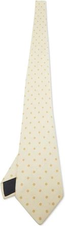 Herm&egrave;s Cravatta a pois in seta - Toni neutri
