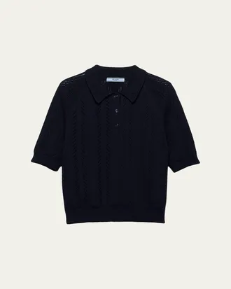 Prada Cotton Short-Sleeve Polo Shirt