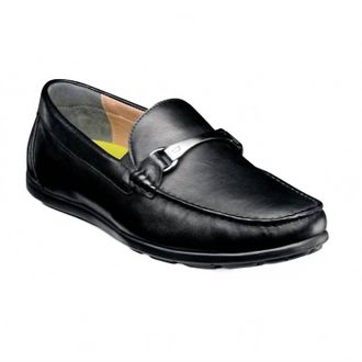 Florsheim Mens Draft Moc Toe Bit Driver Shoes In Black