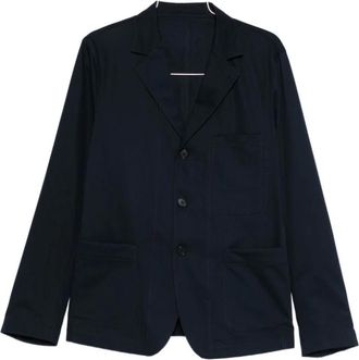 Givenchy Blazers, male, Blue, Size: 2XL Single-breasted Deconstructed Jacket