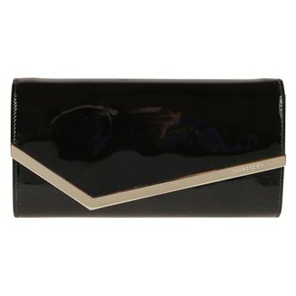 Jimmy Choo London Wallets & Cardholders, female, Black, Size: ONE SIZE Emmie Patent Clutch Bag