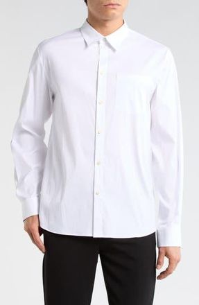 Helmut Lang Solid Stretch Button-Up Shirt in White at Nordstrom Rack, Size Xx-Large