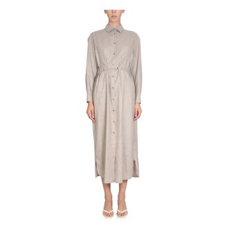 Aspesi Midi Shirt Dress - female - Aspesi - Shirt Dresses - Beige - XS - Dresses