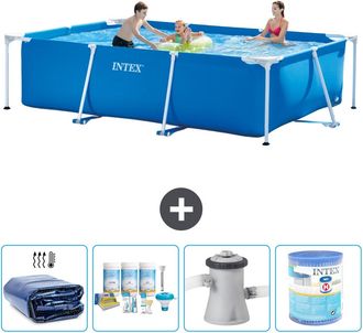 Intex Piscina Con Estructura Rectangular - 300x200x75 Cm - 7-piezas S30148