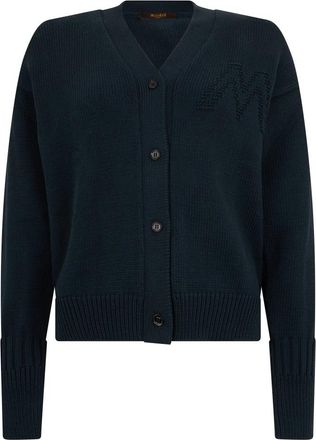 Moorer Bahira Cardigan - Dames - Vesten - Blauw - XS - Katoen - Truien & Vesten
