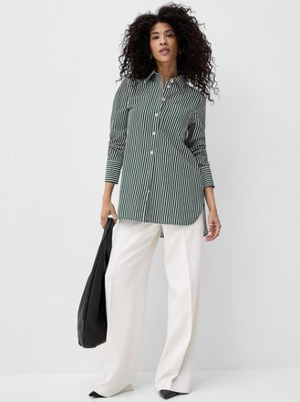 Contemporaine Womens Seaside stripe Tunic Top shirt