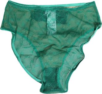 Dolce & Gabbana Womens Green Lace Nylon Dg Lingerie Panty Brief Underwear Elastane Clothing