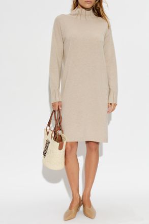 Fabiana Filippi Dress With Shimmering Sequins, Womens, Beige
