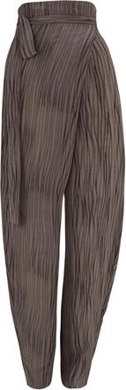 Cortana Lil- rustige zijden broek print- - Dames - Broeken - Bruin - XL - Broeken