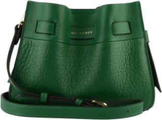 Pourchet Kleine Schoudertas - Dames - Schoudertassen - Groen - ONE Size - Leer - Tassen