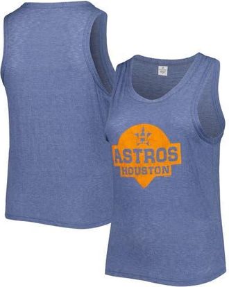 Soft As A Grape Womens Soft as a Grape Navy Houston Astros Plus Size High Neck Tri-Blend Tank Top at Nordstrom, Size 2X