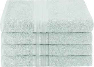 Superior Eco-Friendly Ringspun Cotton Modern Absorbent 4-Piece Bath Towel Set