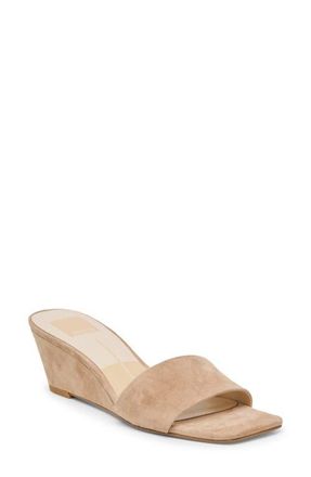 Dolce Vita Qaily Wedge Sandal in Camel Nubuck at Nordstrom, Size 9.5