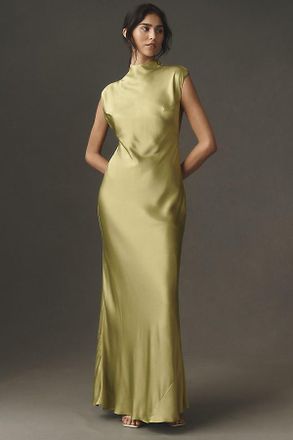 BHLDN Satin Knot Maxi Dress