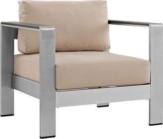 ModWay Dnu Modway Outdoor Shore Outdoor Patio Aluminum Armchair