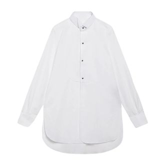 Maison Margiela Band Collar Shirt - Dames - Blouses & Shirts - Wit - Maat: XS Katoen