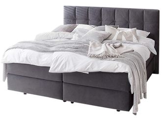Schubiger M&ouml;bel Boxspringbett Vita Anthrazit Basic