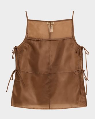 Staud Chandler Paneled Sheer Top