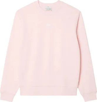 Lacoste Unisex fleece-sweatshirt met logo voor volwassenen (Roze)