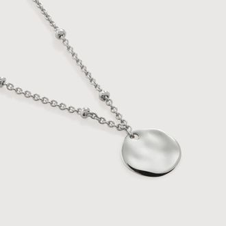 Monica Vinader Sterling Silver Siren Muse Disc Chain Necklace