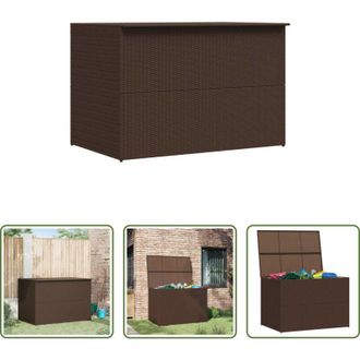 vidaXL vidaXL Cuscini da giardino - Baule da Giardino Marrone 150x100x100 cm in Polyrattan