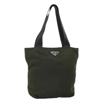 Prada Pre-owned Vintage Tote Bag - Dames - Vintage Shopper - Groen - ONE Size - Nylon - Vintage