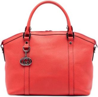 Gucci Pre-owned The Dome Handbag - Dames - Vintage Handtas - Rood - ONE Size - Leer - Vintage