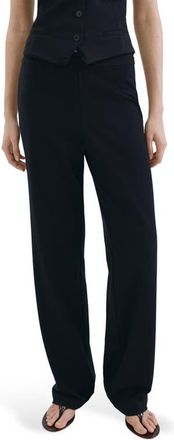 Mango Wide Leg Pants in Navy at Nordstrom, Size Small