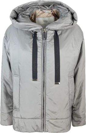 Max Mara Jassen, Dames, Grijs, S, Polyester, Antraciet Winterjas