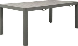 Sweeek Extendable aluminium garden table 8-10 seats, khaki green 180/240/300x100x75 cm - Lunea