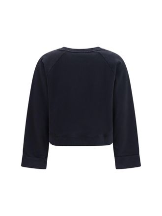 Pinko Womens Sweatshirt Neves Black-White-Green Cotton Sweatshirts Black/white/green Sweater