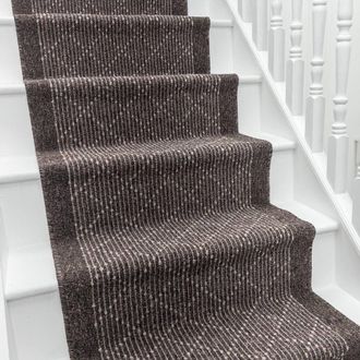 Runrug Stair Runner Carpet - Durable, Non-Slip, 5.4mm - Boulevard in Brown | Size: 80 cm x 660 cm