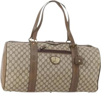Gucci Pre-owned Weekend Bags, female, Beige, Size: ONE SIZE Pre-owned Vintage Boston Bag