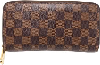 Louis Vuitton Brown Damier Canvas Long Wallet (Bi-Fold) (Pre-Owned)