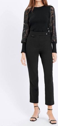Greylin Rumi Button Tab Trousers In Black