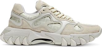 Balmain Witte Sneakers Casual Flats - Dames - Sneakers - Wit - 37 EU - Leer - Schoenen