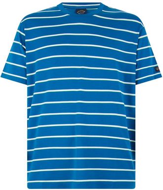 Paul & Shark Gestreepte T-shirt - Heren - T-shirts - Blauw - 4XL - Katoen - Tops