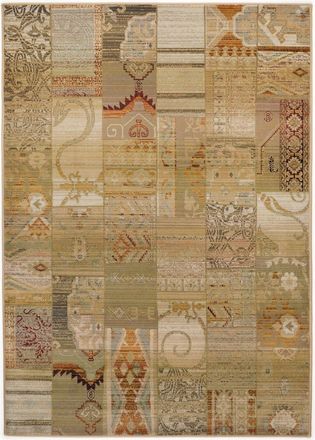 THEKO Alfombra vintage de patchwork tejida a máquina